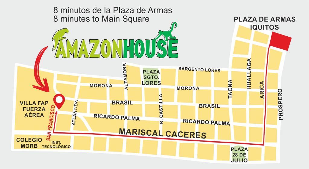 Amazon House Hostel Iquitos Exterior foto